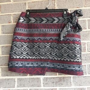 Express aztec jacquard mini skirt size 12